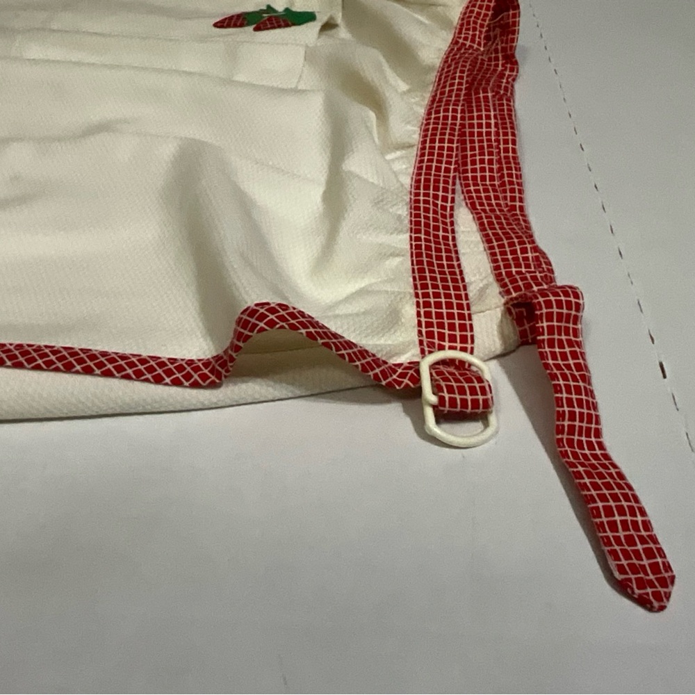 Vintage 60’s Wrap Around Skirt Made by Century Embroidered Strawberries Size S - Picture 9 of 15